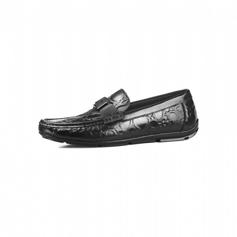 Ανδρικά Loafers Exotic Chic Crocflex Slip-on Loafer Παπούτσια - Μαύρο 2