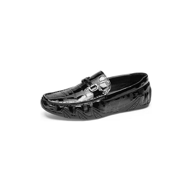 Ανδρικά Loafers Exotic Crocodile Leather Slip On Metal Toe