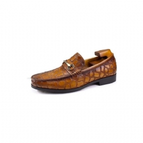 Ανδρικά Loafers Exotic Crocodile Leather Stylish Slip On