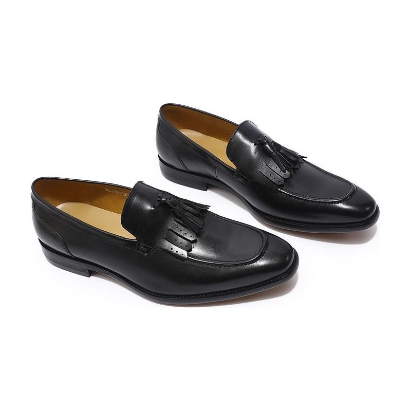 Ανδρικά Loafers Exotic Elegance Αναπνεύσιμα Δερμάτινα Slip-on - Μαύρο