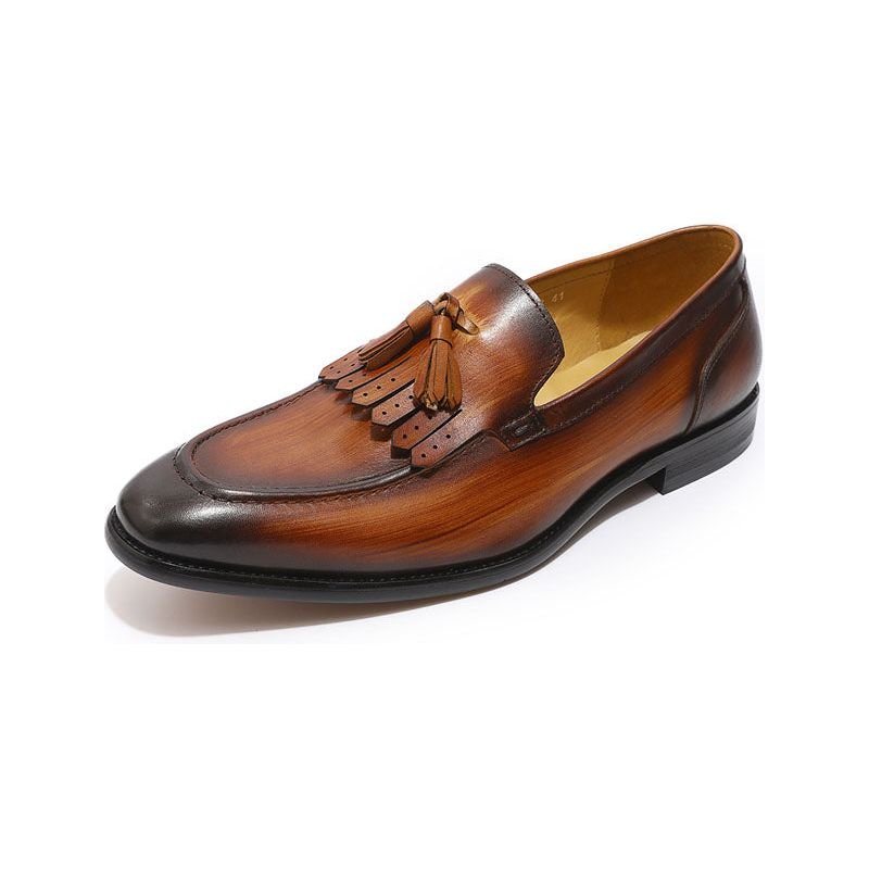 Ανδρικά Loafers Exotic Elegance Αναπνεύσιμα Δερμάτινα Slip-on - Καφέ