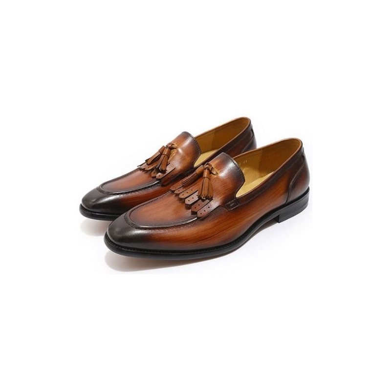 Ανδρικά Loafers Exotic Elegance Αναπνεύσιμα Δερμάτινα Slip-on - Καφέ