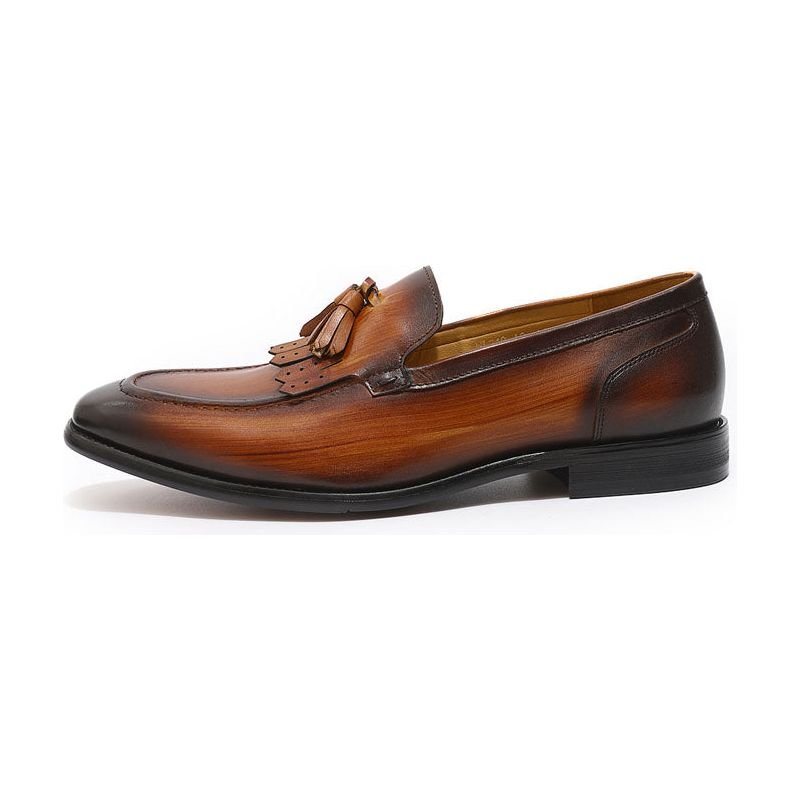 Ανδρικά Loafers Exotic Elegance Αναπνεύσιμα Δερμάτινα Slip-on - Καφέ