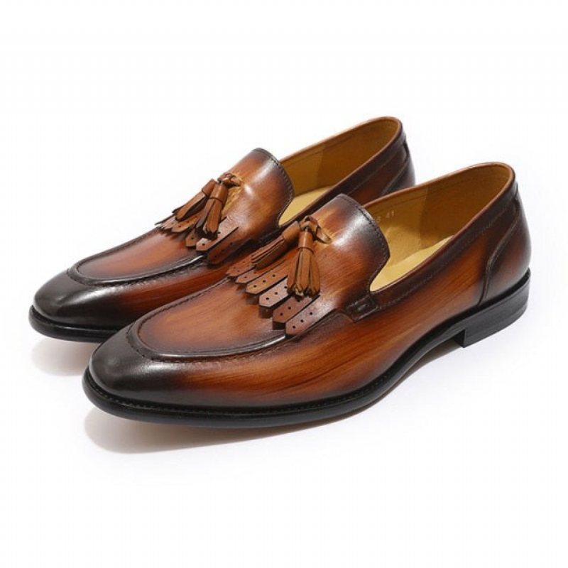 Ανδρικά Loafers Exotic Elegance Αναπνεύσιμα Δερμάτινα Slip-on - Καφέ