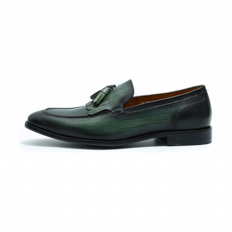 Ανδρικά Loafers Exotic Elegance Αναπνεύσιμα Δερμάτινα Slip-on - Πράσινο