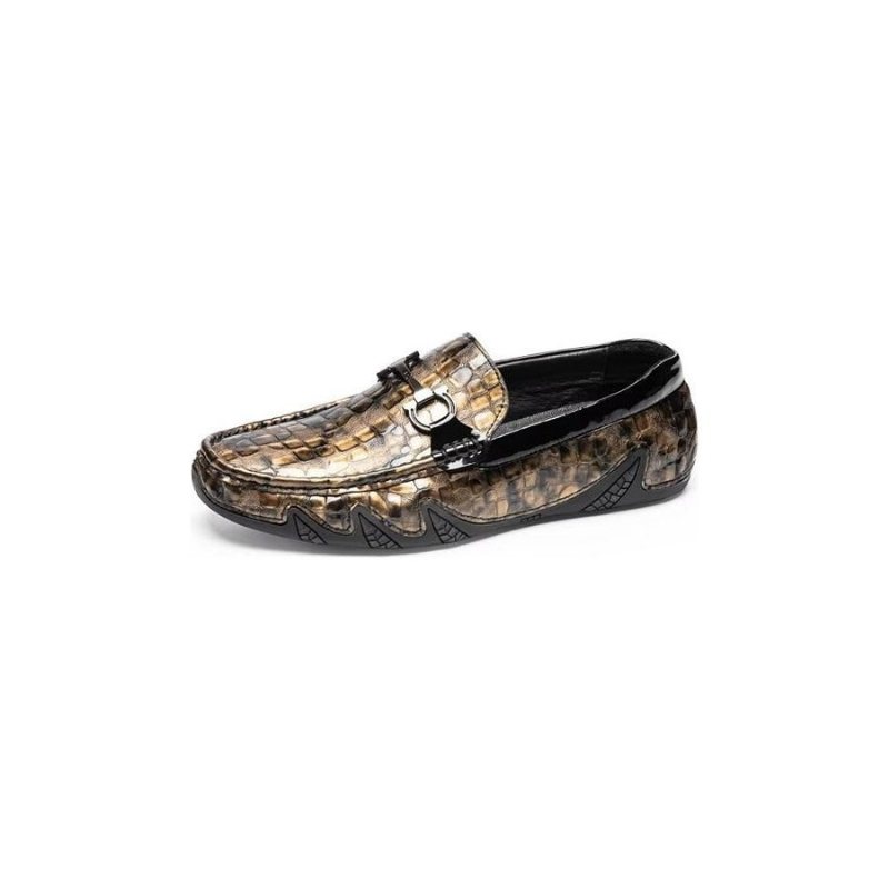 Ανδρικά Loafers Exotic Metal Toe Slip On - Χρυσό