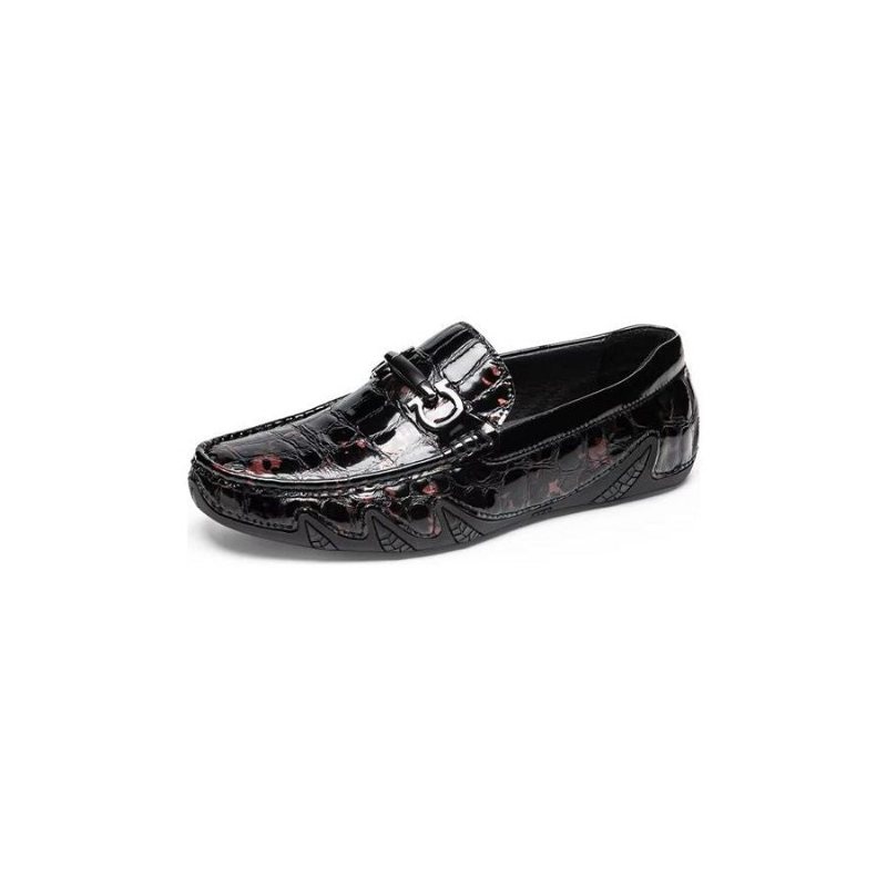 Ανδρικά Loafers Exotic Metal Toe Slip On - Κόκκινο