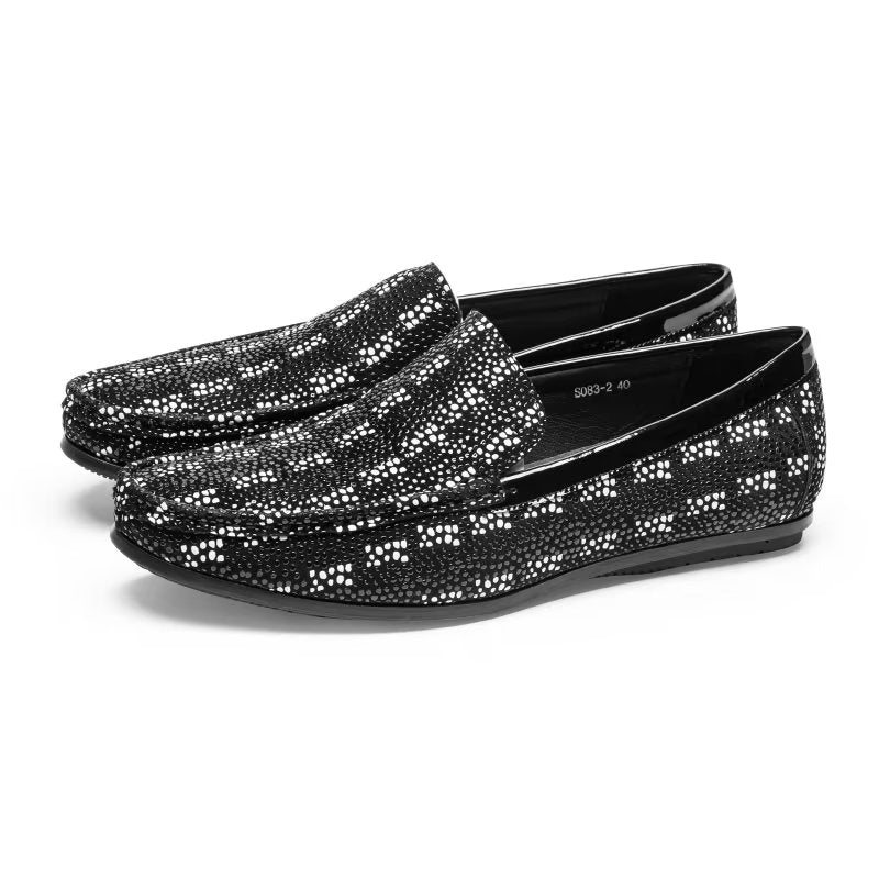 Ανδρικά Loafers Exotic Metal Toe Slip On - Μαύρο