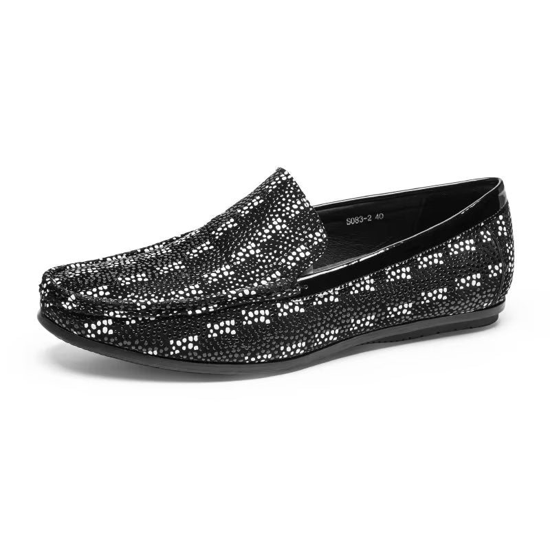 Ανδρικά Loafers Exotic Metal Toe Slip On - Μαύρο