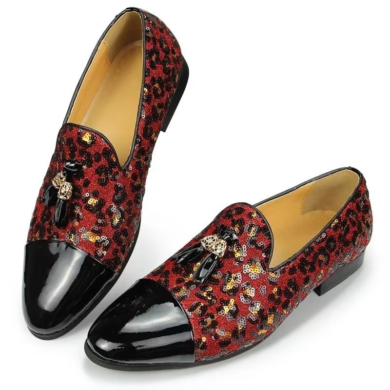 Ανδρικά Loafers Exotic Metal Toe Slip-on - Το Κόκκινο