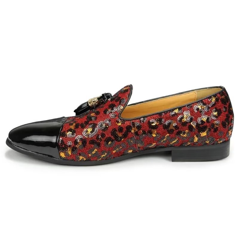 Ανδρικά Loafers Exotic Metal Toe Slip-on - Το Κόκκινο