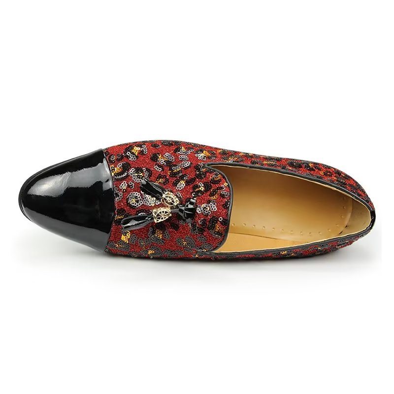 Ανδρικά Loafers Exotic Metal Toe Slip-on - Το Κόκκινο