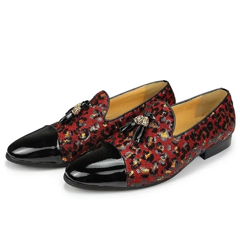 Ανδρικά Loafers Exotic Metal Toe Slip-on - Το Κόκκινο