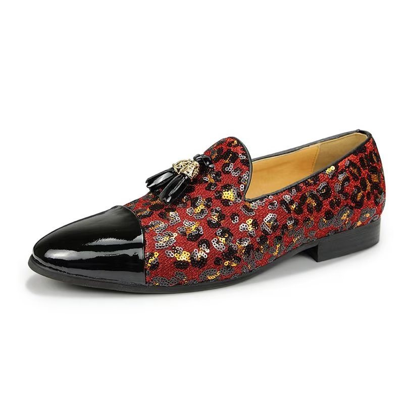 Ανδρικά Loafers Exotic Metal Toe Slip-on - Το Κόκκινο