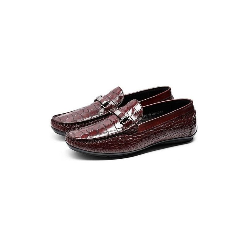 Ανδρικά Loafers Exotic Texture Slip-on - Κόκκινο