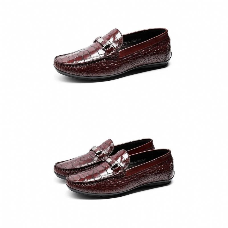 Ανδρικά Loafers Exotic Texture Slip-on - Κόκκινο