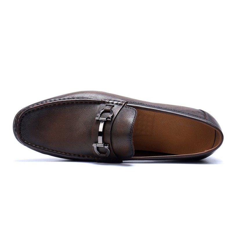 Ανδρικά Loafers Hazel Πολυτέλεια Slip-on Leather - Καφές