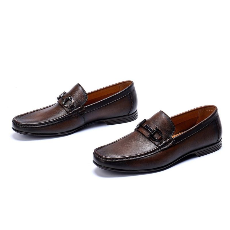 Ανδρικά Loafers Hazel Πολυτέλεια Slip-on Leather - Καφές