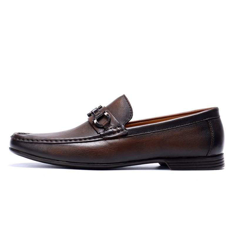 Ανδρικά Loafers Hazel Πολυτέλεια Slip-on Leather - Καφές