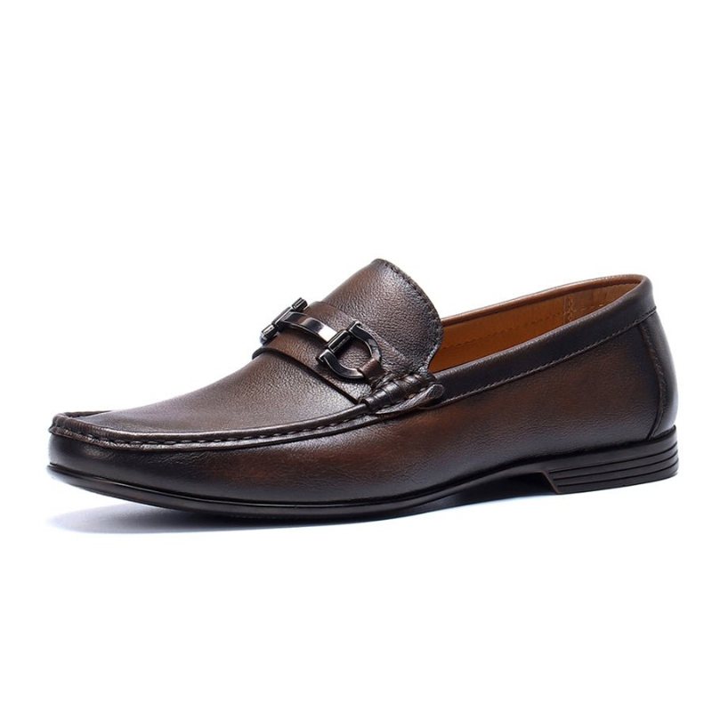 Ανδρικά Loafers Hazel Πολυτέλεια Slip-on Leather - Καφές