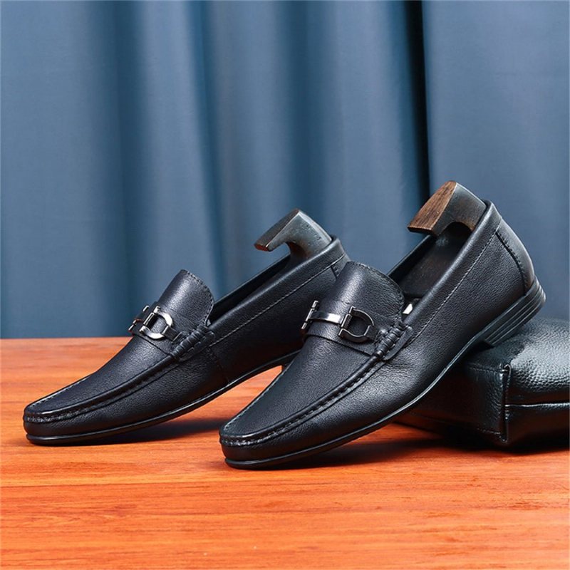 Ανδρικά Loafers Hazel Πολυτέλεια Slip-on Leather - Μαύρο