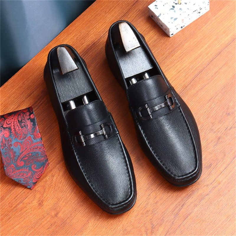 Ανδρικά Loafers Hazel Πολυτέλεια Slip-on Leather - Μαύρο