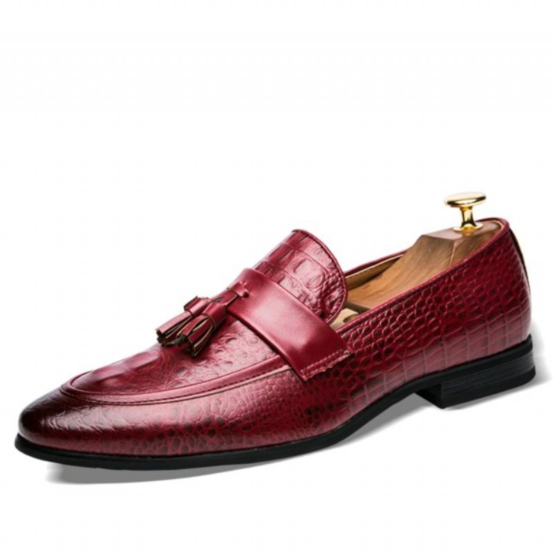 Ανδρικά Loafers Lavish Croctassel Exotic Oxford - Κόκκινο