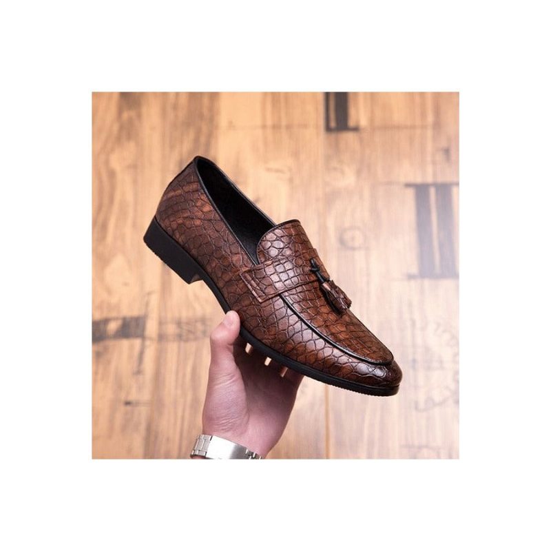 Ανδρικά Loafers Lavish Croctassel Exotic Oxford - Καφέ