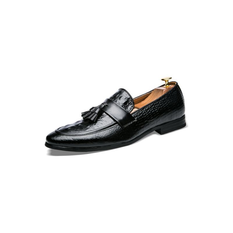 Ανδρικά Loafers Lavish Croctassel Exotic Oxford - Μαύρο