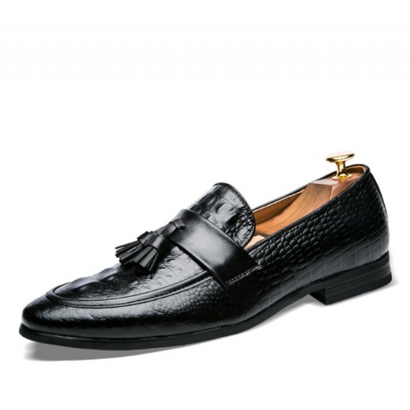 Ανδρικά Loafers Lavish Croctassel Exotic Oxford - Μαύρο