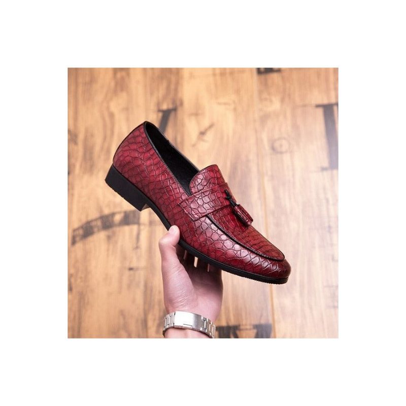 Ανδρικά Loafers Lavish Croctassel Exotic Oxford - Κόκκινο