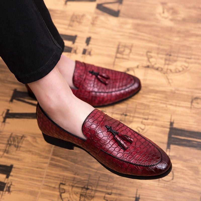 Ανδρικά Loafers Lavish Croctassel Exotic Oxford - Κόκκινο