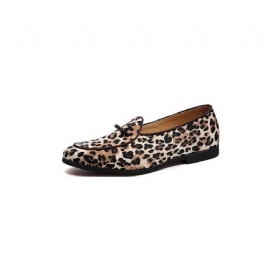 Ανδρικά Loafers Leopard Πολυτέλεια Buckle Strap Designer Wedding Παπούτσια