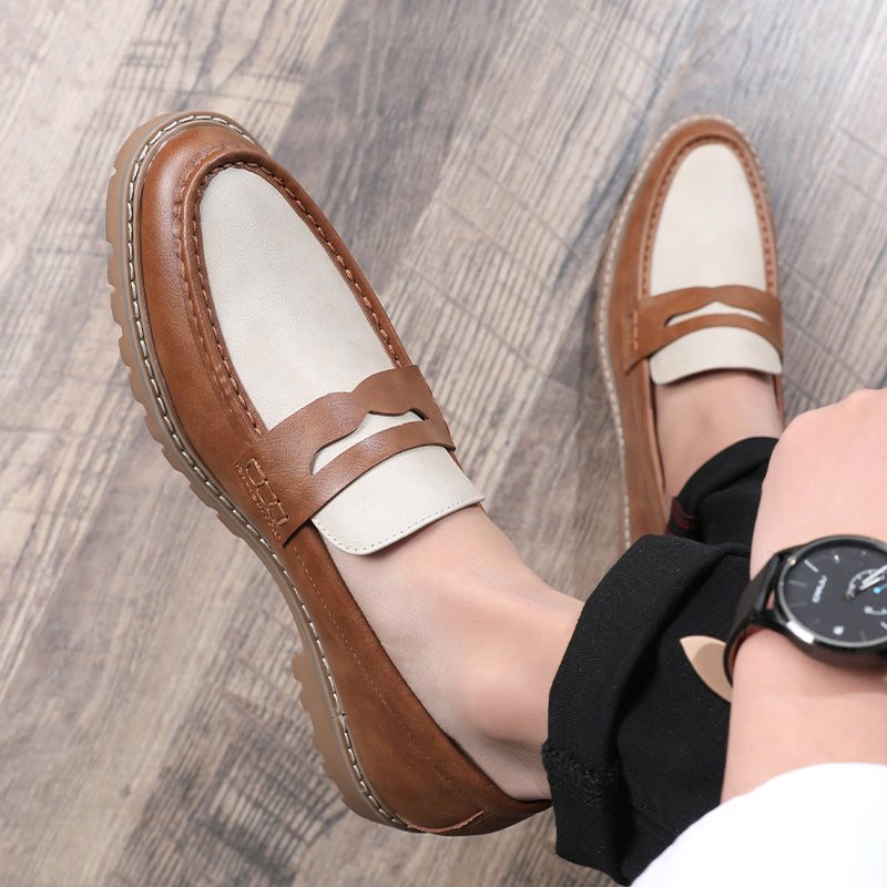 Ανδρικά Loafers Leopard Πολυτέλεια Buckle Strap Designer Wedding Παπούτσια - Πολύχρωμο