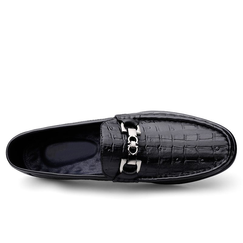 Ανδρικά Loafers Modish Croctex Slip-on Driving - Μαύρο