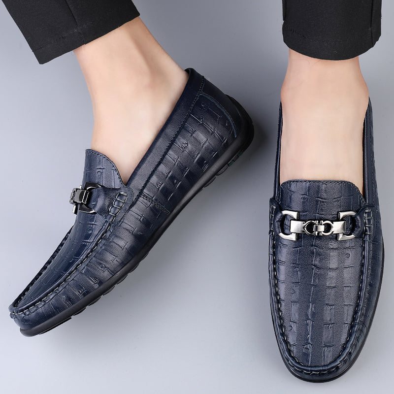 Ανδρικά Loafers Modish Croctex Slip-on Driving - Μπλε