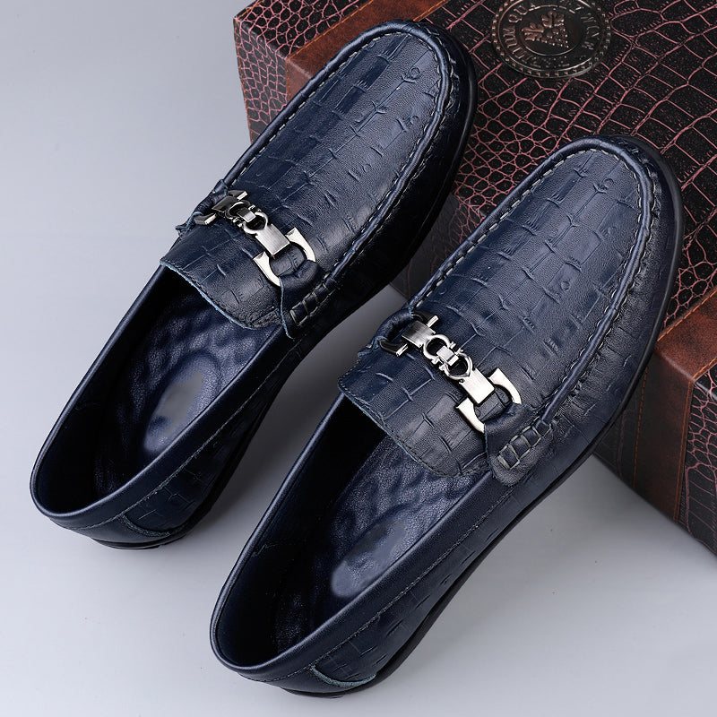 Ανδρικά Loafers Modish Croctex Slip-on Driving - Μπλε