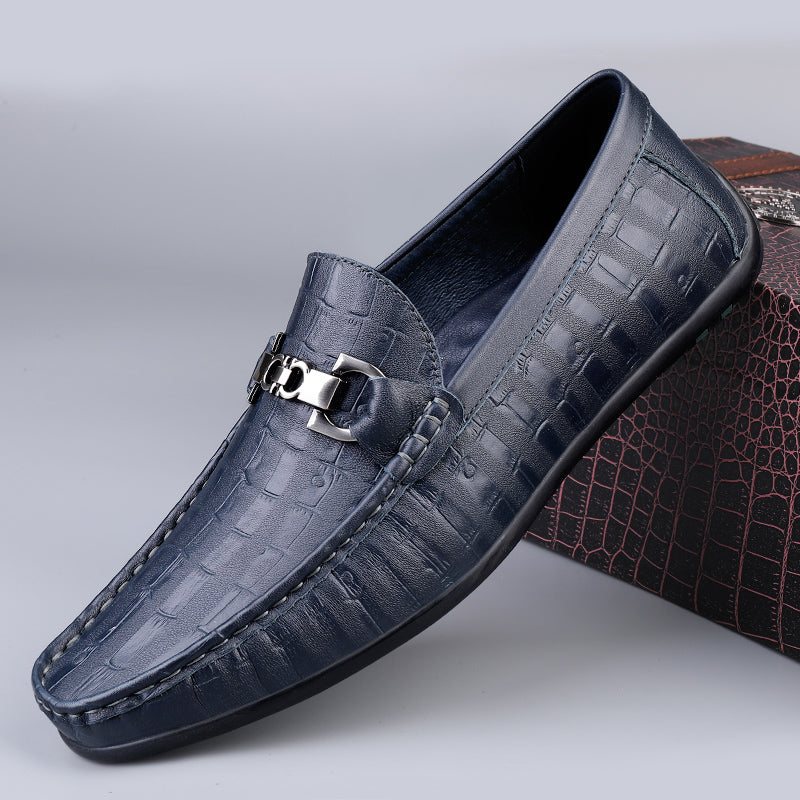 Ανδρικά Loafers Modish Croctex Slip-on Driving - Μπλε