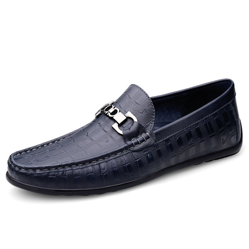 Ανδρικά Loafers Modish Croctex Slip-on Driving - Μπλε