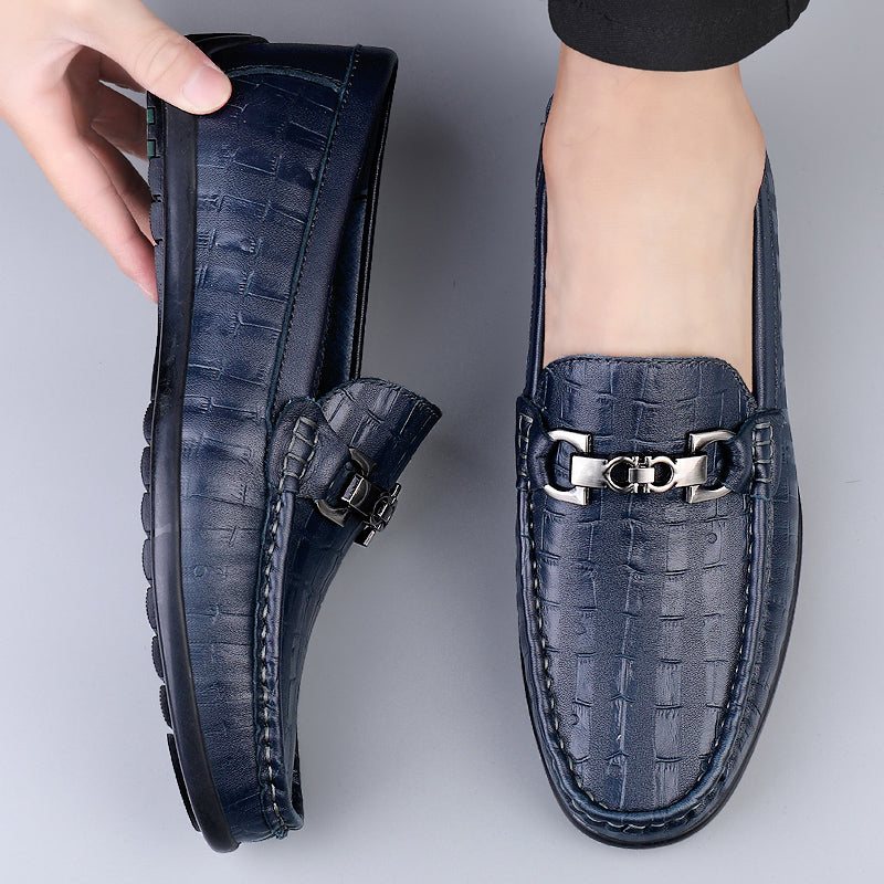 Ανδρικά Loafers Modish Croctex Slip-on Driving - Μπλε