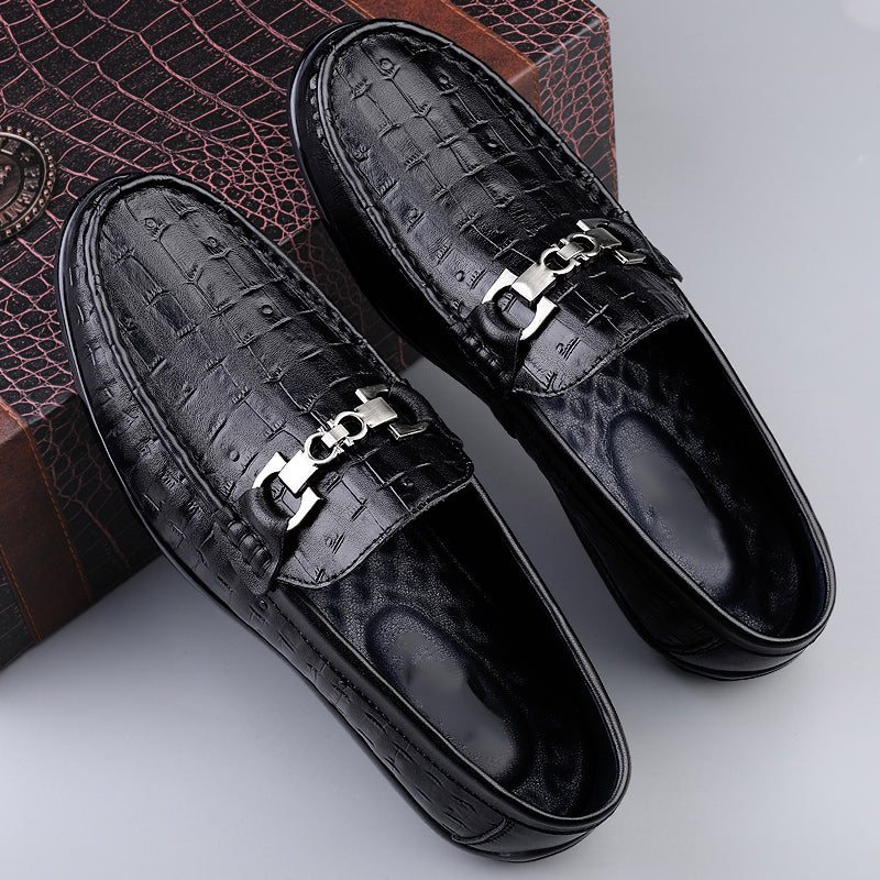 Ανδρικά Loafers Modish Croctex Slip-on Driving - Μαύρο