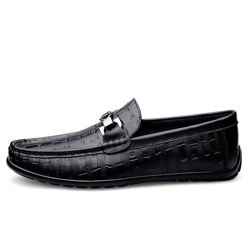 Ανδρικά Loafers Modish Croctex Slip-on Driving - Μαύρο