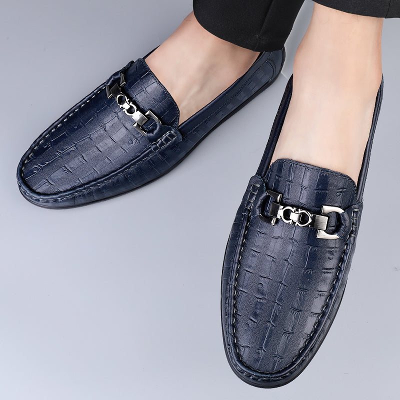 Ανδρικά Loafers Modish Croctex Slip-on Driving - Μπλε