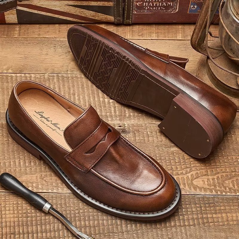 Ανδρικά Loafers Modish Slip On Penny - Καφές