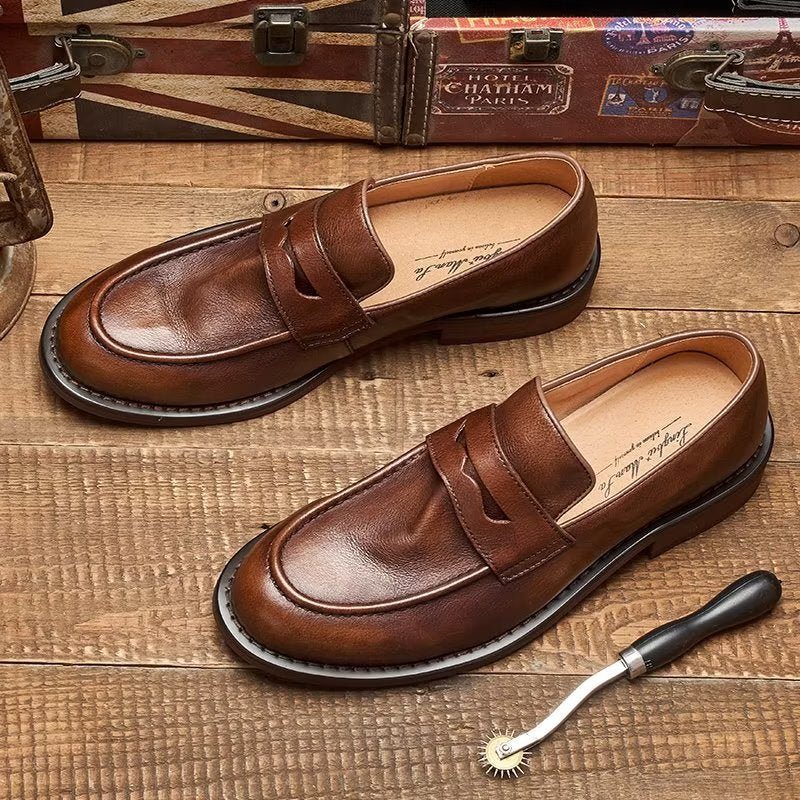 Ανδρικά Loafers Modish Slip On Penny - Καφές