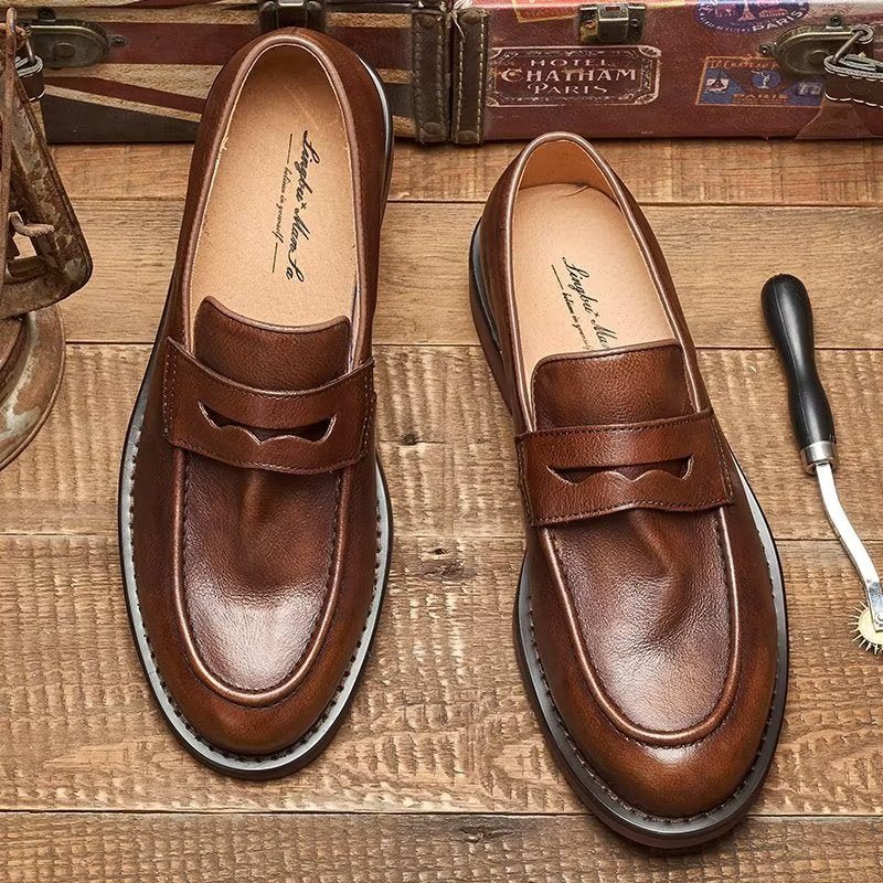 Ανδρικά Loafers Modish Slip On Penny - Καφές