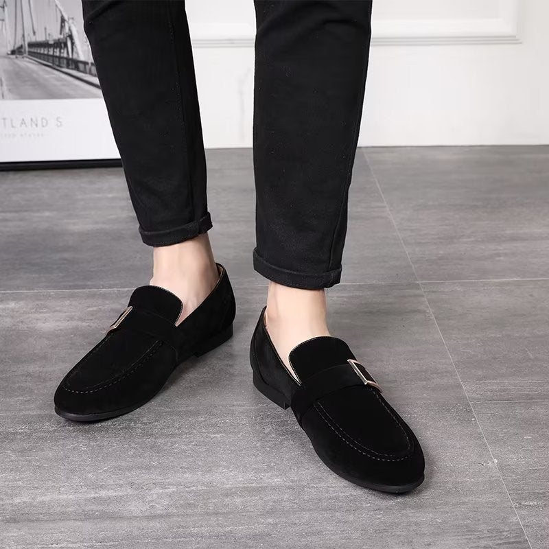 Ανδρικά Loafers Modish Ανάγλυφα Slip-on - Μαύρο