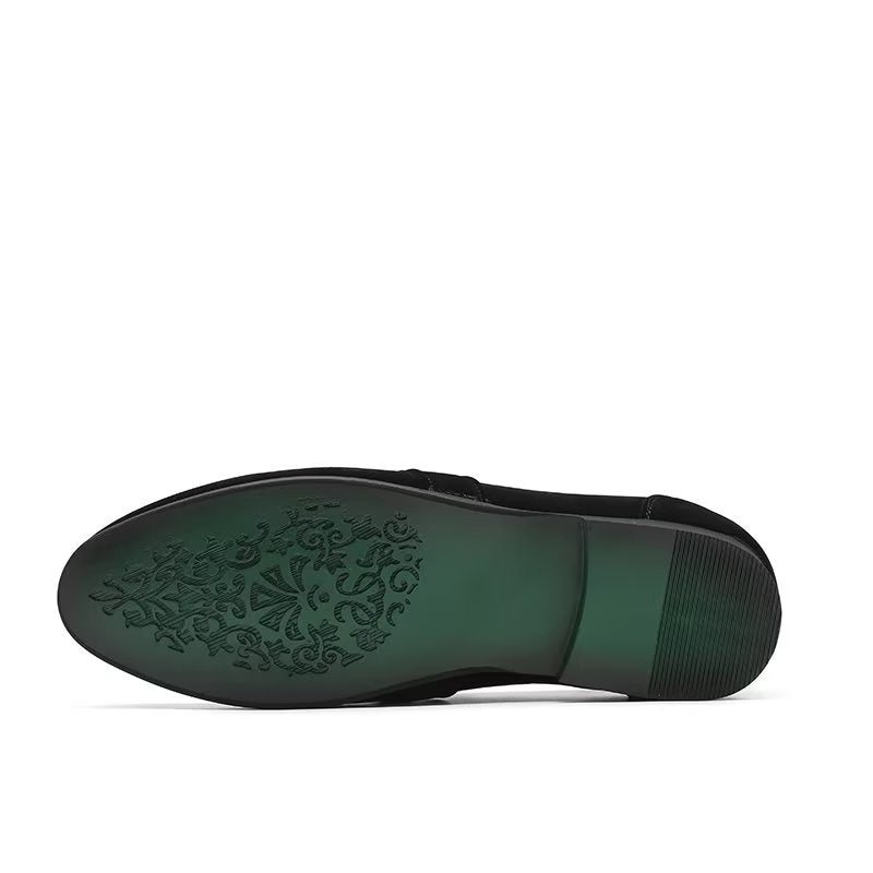 Ανδρικά Loafers Modish Ανάγλυφα Slip-on - Μαύρο