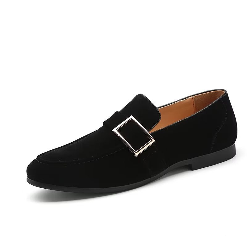 Ανδρικά Loafers Modish Ανάγλυφα Slip-on - Μαύρο