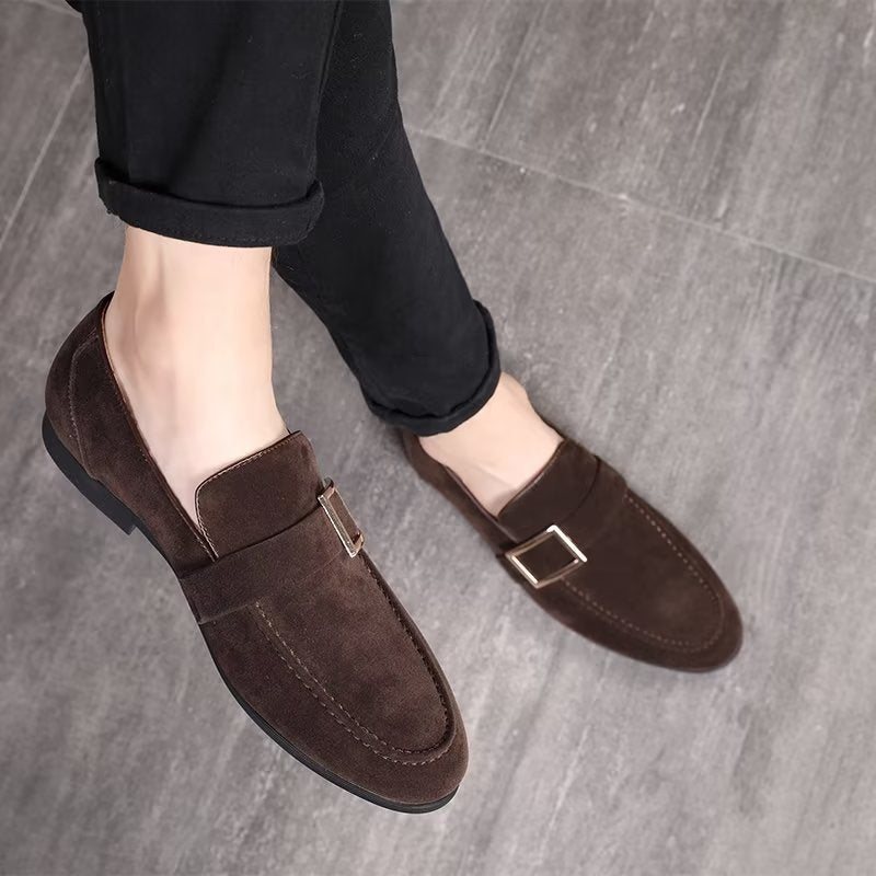 Ανδρικά Loafers Modish Ανάγλυφα Slip-on - Καφέ